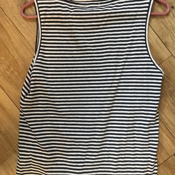 J. Crew Tie Front Striped Tank Top Small - Picture 4 of 5